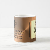 Mug Rose Gold Metal Effet, Podcaster, Podcast Advert (Centre)
