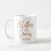 Mug Rose Gold Moderne Mariage Mère de la chambre (Gauche)