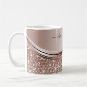 Mug Rose Gold Nom Manuscrit Paillettes Brillants (Gauche)