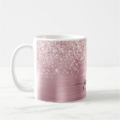 Mug Rose Gold Pailleté Signature Monogramme Ombré Méta (Gauche)