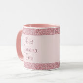 Mug Rose Gold Parties scintillant Meilleure grand-mère (Devant gauche)