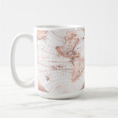 Mug Rose Gold Pink MetParties scintillant Carte du mon (Gauche)