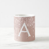 Mug Rose Gold - Pink Sparkle Parties scintillant Nom d (Centre)