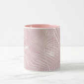 Mug Rose Gold rose Botanique Tropical Palm Tree Feuill (Centre)