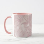 Mug Rose Gold rose Botanique Tropical Palm Tree Feuill (Gauche)