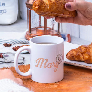 Mug Rose Gold Script Mère's Day Motif