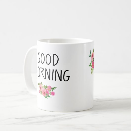 Mug Rose "Good Morning" (Devant gauche)