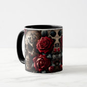 Mug Rose gothique noir (Devant gauche)