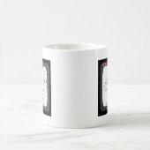 Mug Rose gris de noir moderne de grand style (Centre)