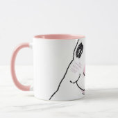 Mug rose hamster mignon drôle (Gauche)