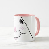 Mug rose hamster mignon drôle (Devant droit)
