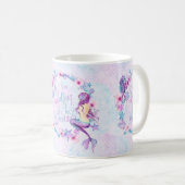 Mug Rose humoristique de lavande d'hippocampe de (Devant droit)