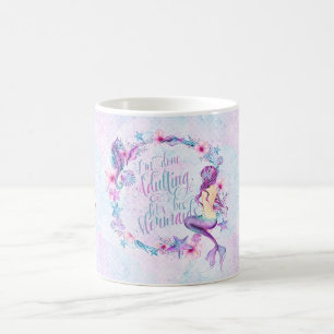 Mug Rose humoristique de lavande d'hippocampe de