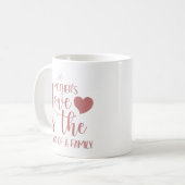 Mug Rose Inspirante L'Amour d'une Mère (Devant gauche)