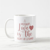 Mug Rose Inspirante L'Amour d'une Mère (Gauche)