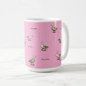 Mug Rose J'adore Les Canards (Devant droit)