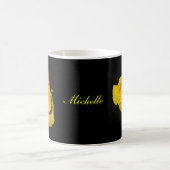 Mug Rose jaune avec gouttes de ragoût (Centre)
