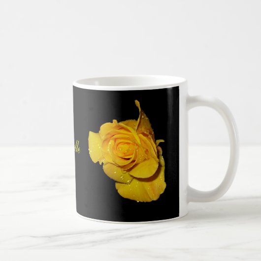 Mug Rose jaune avec gouttes de ragoût (Droite)