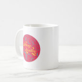 Mug Rose Jaune Bleu Tourbillons Réserver Toujours Lire (Devant gauche)