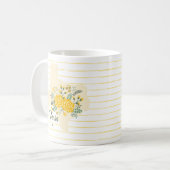 Mug Rose jaune du Texas - En vichy Etat avec Rose (Devant gauche)
