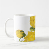 Mug rose jaune (Rosa sulfurea) de Redouté (Gauche)