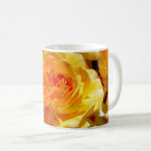 Mug rose jaune simple (Devant droit)