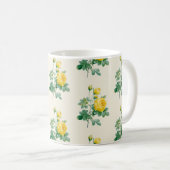 Mug Rose jaune vintage (Devant droit)