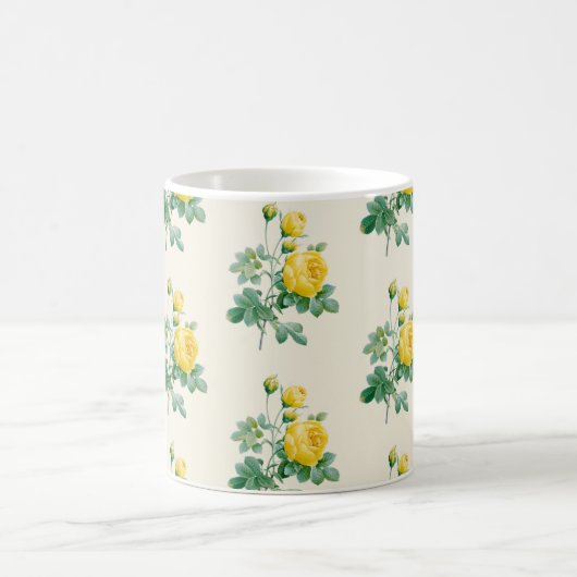 Mug Rose jaune vintage (Centre)