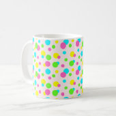 Mug Rose jaune violet bleu rose mou Pote point (Devant gauche)
