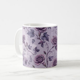 Mug Rose Lavande Poussiéreuse Teintes Rêveuses Florale