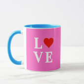 Mug Rose LOVE Élégant élégant (Gauche)