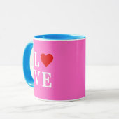 Mug Rose LOVE Élégant élégant (Devant gauche)