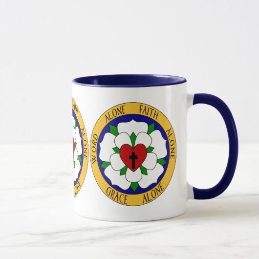 Mug Rose Luther Blanc Et Vert (Droite)