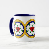 Mug Rose Luther Blanc Et Vert (Devant gauche)
