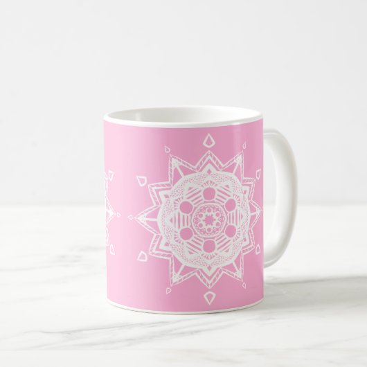 Mug Rose Mandala (Devant droit)