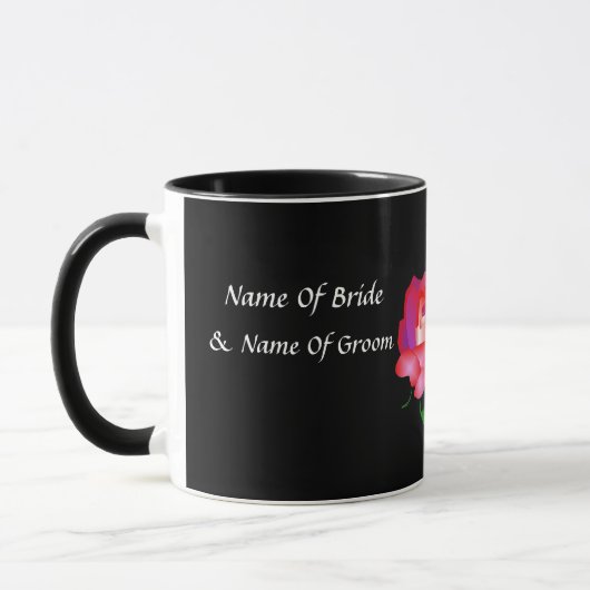 Mug Rose "Mariée" - Personnalisable (Gauche)