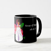 Mug Rose "Mariée" - Personnalisable (Devant droit)