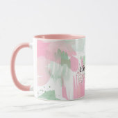 Mug Rose Menthe Abstrait La vie est douce (Gauche)
