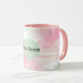 Mug Rose Menthe Abstrait La vie est douce (Devant droit)