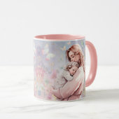Mug Rose Mère et Fille (Devant droit)