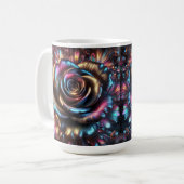 Mug Rose métallique multicolore avec Flouris Vibrants (Devant gauche)