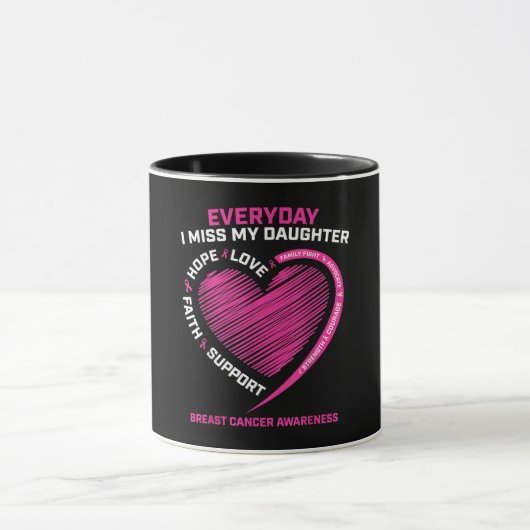 Mug Rose mignon Mémoire Amour Fille Cancer du sein Awa (Centre)