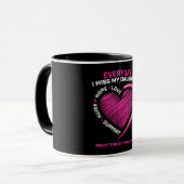 Mug Rose mignon Mémoire Amour Fille Cancer du sein Awa (Devant gauche)