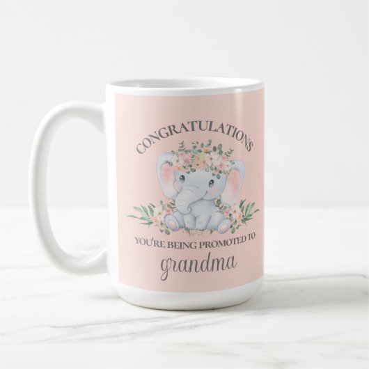 Mug Rose mignon promu à la révélation de grossesse gra (Gauche)