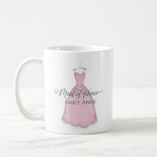 Mug Rose Mignonne Simple Demoiselle D'Honneur Personna