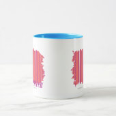 Mug Rose mince 2 de rayures (Centre)