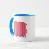 Mug Rose mince 2 de rayures (Devant gauche)