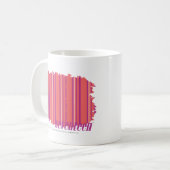 Mug Rose mince 2 de rayures (Devant gauche)