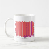 Mug Rose mince 2 de rayures (Gauche)