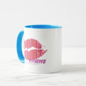 Mug Rose mince de rayures (Devant gauche)
